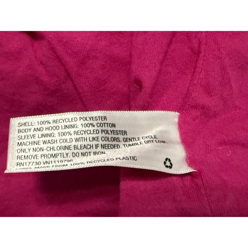 Cat & Jack Girls Pink Tie Dye Windbreaker Hooded Jacket Magenta Size M 7/8